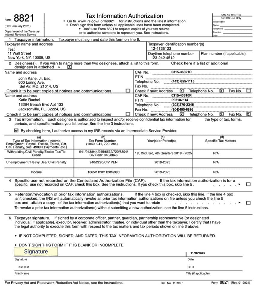 Step 4 of tipped employee refund: authorizing IRS transcript access.